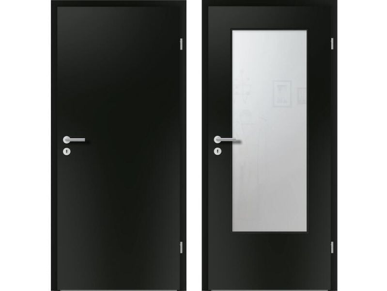 CPL Türen, G-TEC, schwarz ähnl. RAL 9005, Rundkante KR