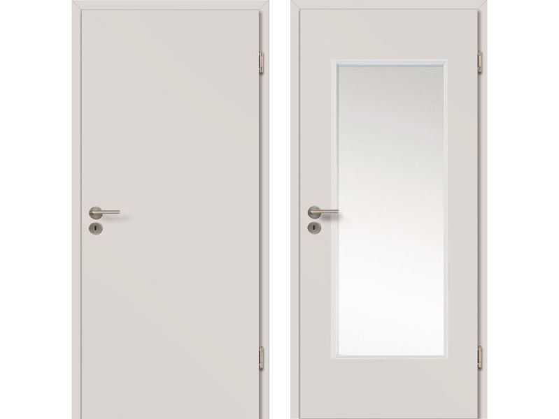 CPL Türen, Grauweiß, Rundprofil 2-seitig (längs)