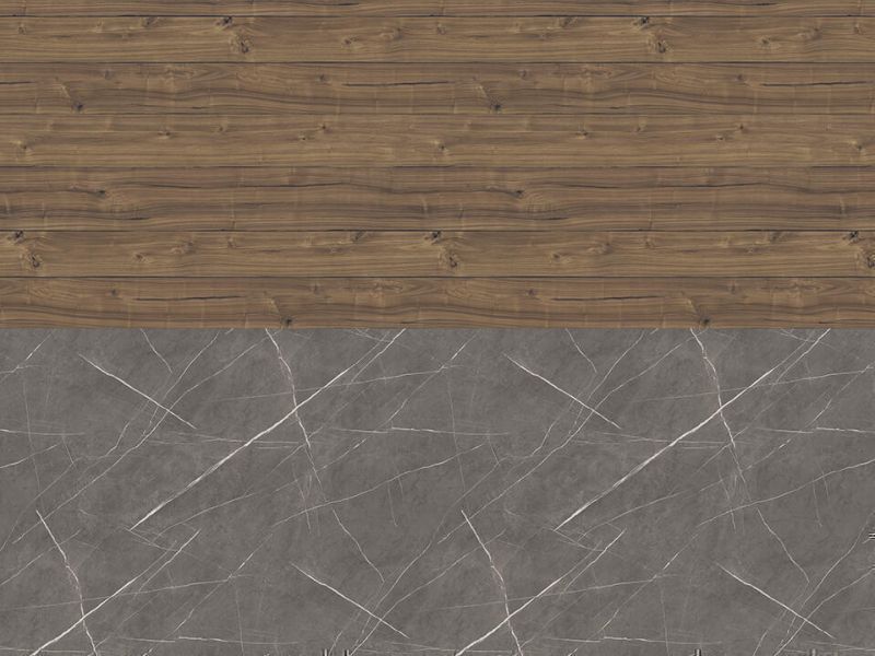 Nischenrückwandplatten K4887 AN Nuss Almond Expressive / K4892 AN Pietra Grey