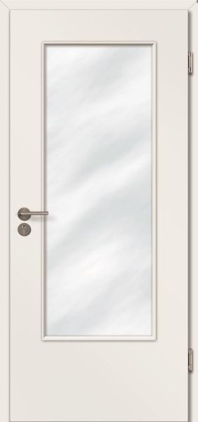 CPL Türen, Grauweiß, Lichtausschnitt, Rundprofil 2-seitig (längs)