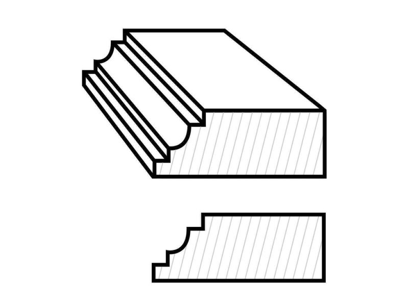 Deckenabschlussleisten massiv, Fichte